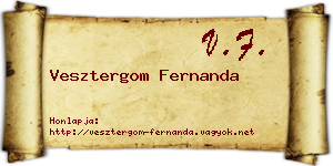 Vesztergom Fernanda névjegykártya